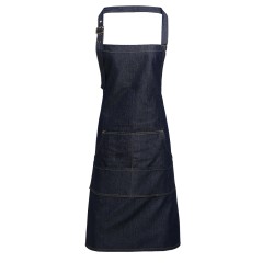 Denim bib apron