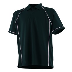 Kids piped performance polo