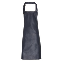 Tablier bavette en simili cuir