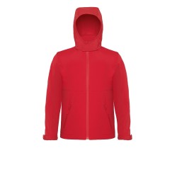 Kids' hooded softshell jacket