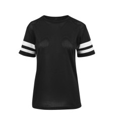 Ladies Mesh Stripe Tee