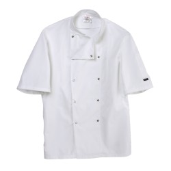 CHEF JACKET L/W S/S PRESS STUD