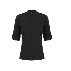 LADIES MANDARIN COLLAR SHIRT