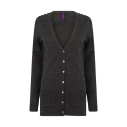 LADIES V BUTTON CARDIGAN