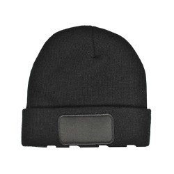 Knitted Hat With Patch