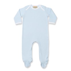 Contrast long sleeve sleepsuit