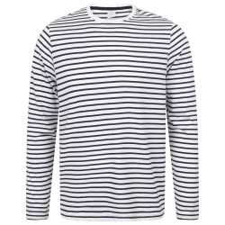 Unisex long-sleeved striped T