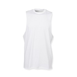 High neck slash armhole vest