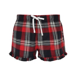 Women's tartan frill shorts