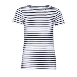 Women´s Round Neck Striped...