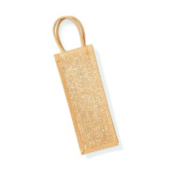 Shimmer Jute Bottle Bag