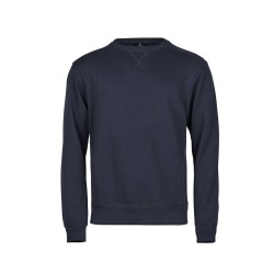 RIBBED INTERLOCK CREW NECK