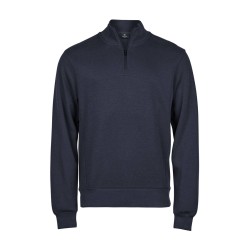 RIBBED INTERLOCK HALF ZIP